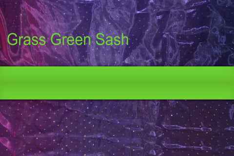 Grass Green - Trimmed Custom Embroidered Sash (4-5 Weeks Production Time [Rush Options Available])