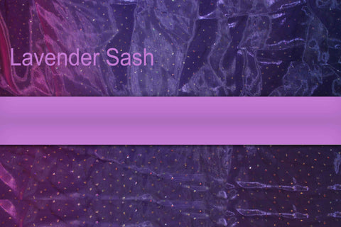Lavender - Trimmed Custom Embroidered Sash (4-5 Weeks Production Time [Rush Options Available])